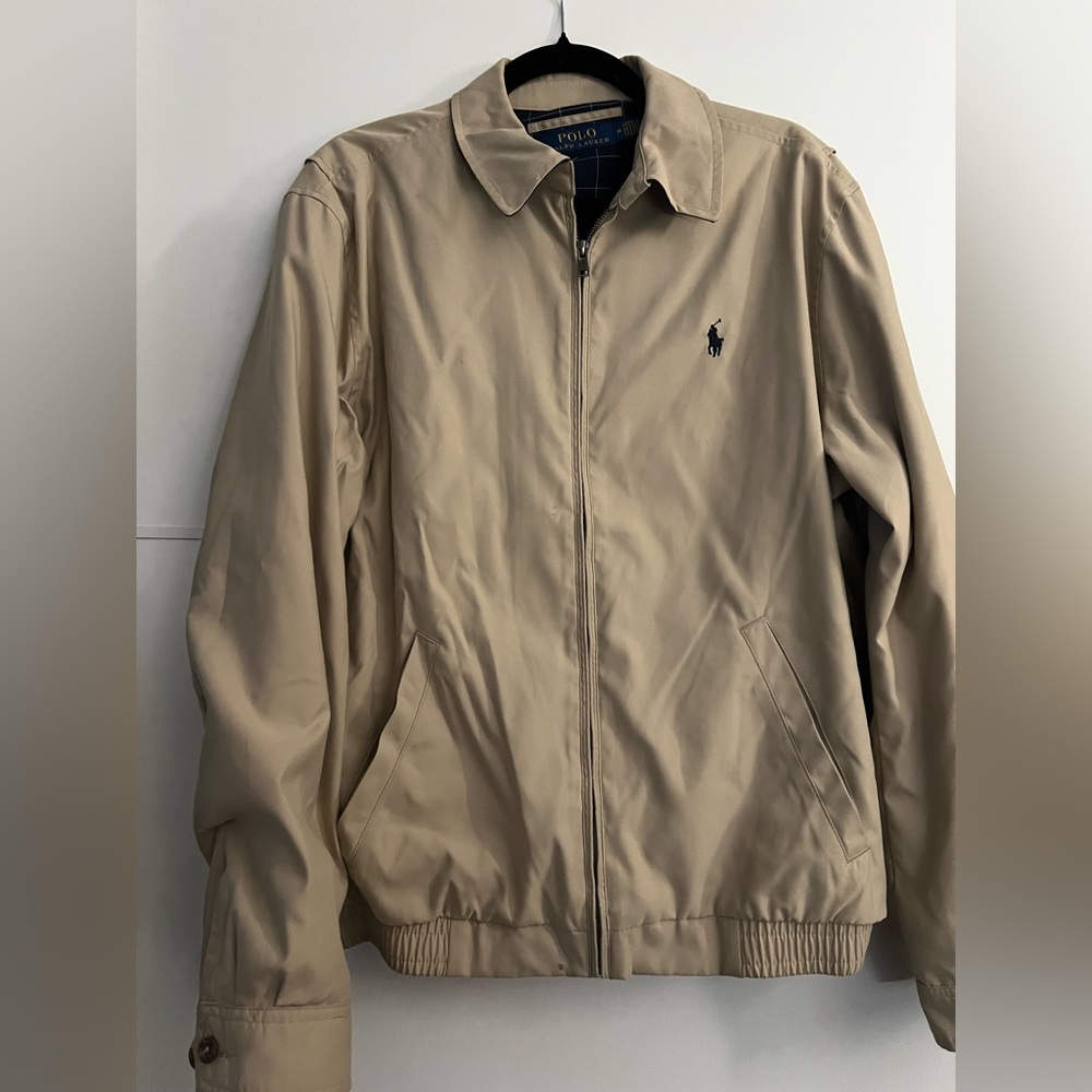 Polo by Ralph Lauren Beige Trench jacket with Navy Plaid Lining